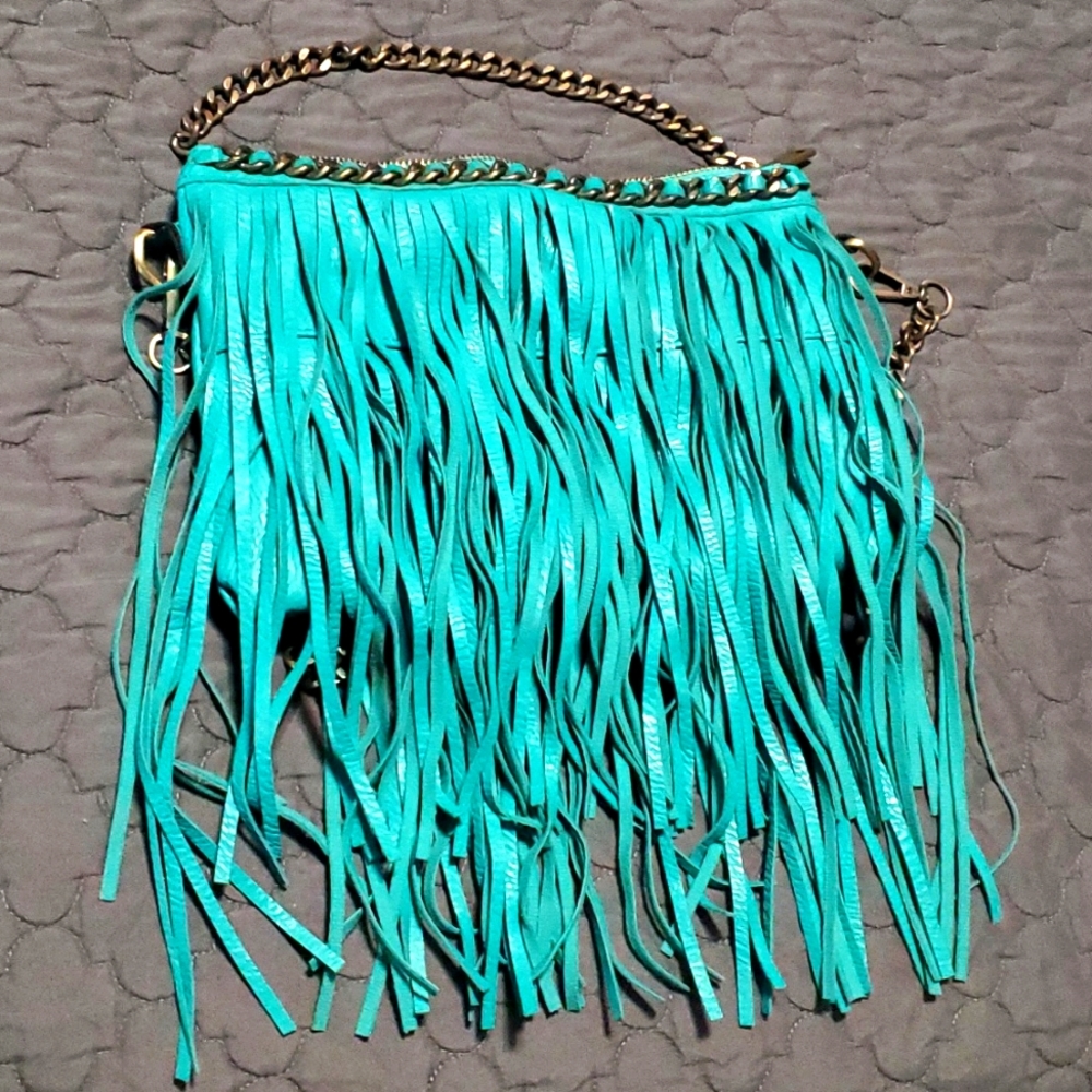 Western Leather Purse with Fringe